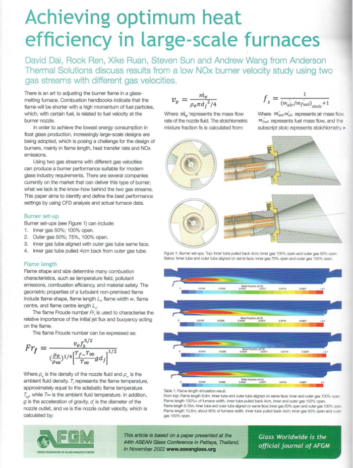 Achieving optimum heat efficiency in large-scale furnaces